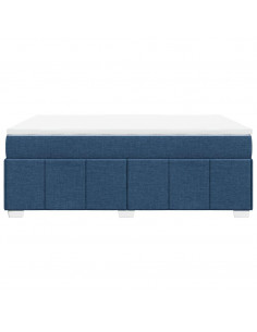 Giroletto a Molle con Materasso Blu 140x190 cm in Tessuto 2