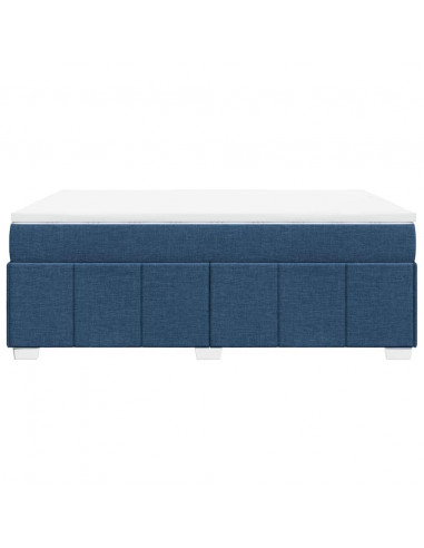 Giroletto a Molle con Materasso Blu 140x190 cm in Tessuto