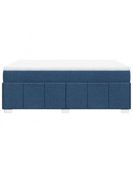 Giroletto a Molle con Materasso Blu 140x190 cm in Tessuto
