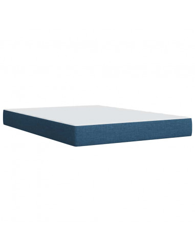 Giroletto a Molle con Materasso Blu 140x190 cm in Tessuto