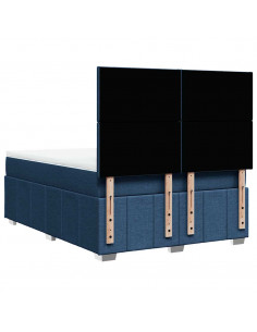 Giroletto a Molle con Materasso Blu 140x190 cm in Tessuto 2