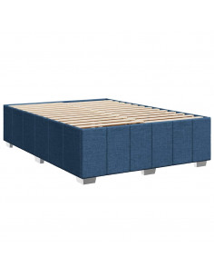 Giroletto a Molle con Materasso Blu 140x190 cm in Tessuto 2