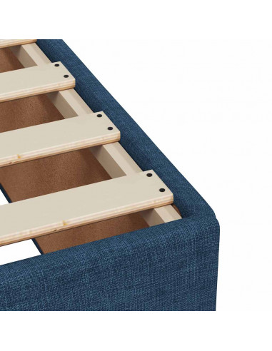 Giroletto a Molle con Materasso Blu 140x190 cm in Tessuto