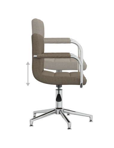 Sedia da Ufficio Girevole Tortora in Tessuto