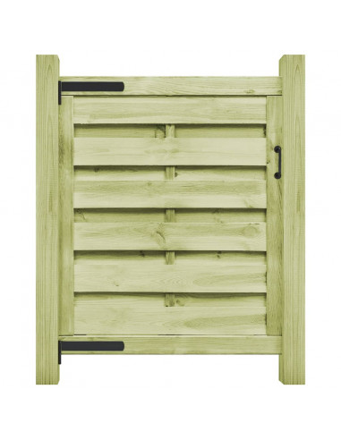Cancello da Giardino Legno di Pino Impregnato 100x100 cm Verde