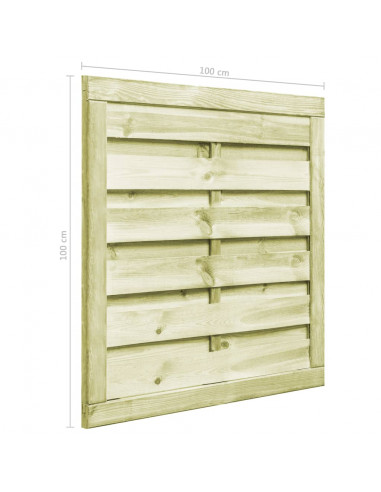 Cancello da Giardino Legno di Pino Impregnato 100x100 cm Verde