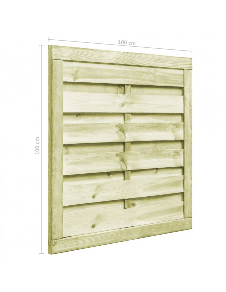 Cancello da Giardino Legno di Pino Impregnato 100x100 cm Verde