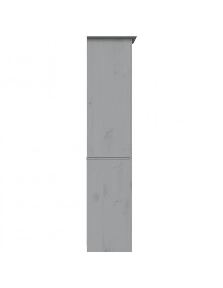 Libreria BODO 5 Ripiani 80x38x180 cm Legno Massello Pino Grigia