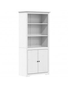 Libreria BODO 80x40x172 cm in Legno Massello di Pino Bianco