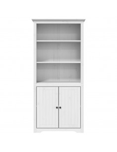 Libreria BODO 80x40x172 cm in Legno Massello di Pino Bianco 2