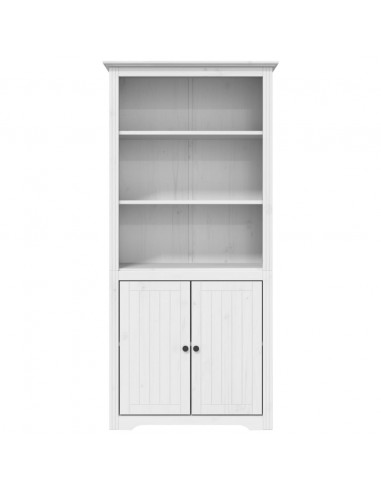 Libreria BODO 80x40x172 cm in Legno Massello di Pino Bianco