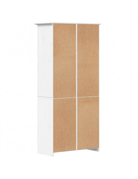 Libreria BODO 80x40x172 cm in Legno Massello di Pino Bianco
