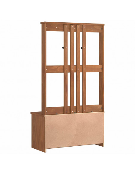 Albero da Ingresso SANDENS 87x40x159,5 cm in Legno di Pino