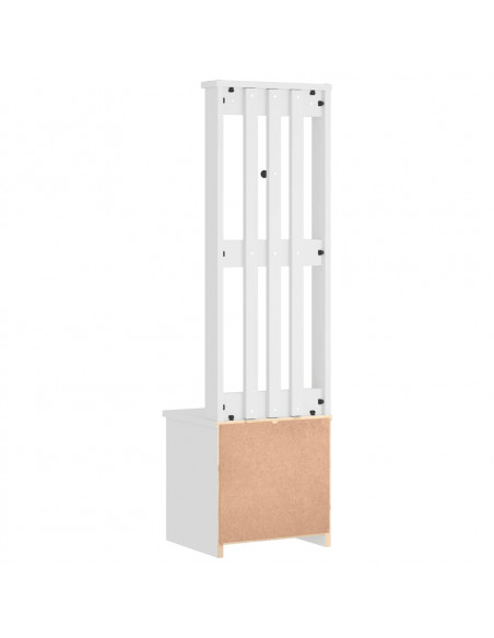 Albero da Ingresso SANDENS Bianco 45x40x159,5 cm Legno di Pino