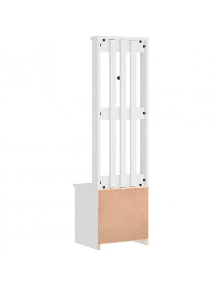 Albero da Ingresso SANDENS Bianco 45x40x159,5 cm Legno di Pino