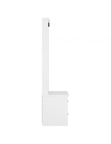 Albero da Ingresso SANDENS Bianco 87x40x159,5 cm Legno di Pino
