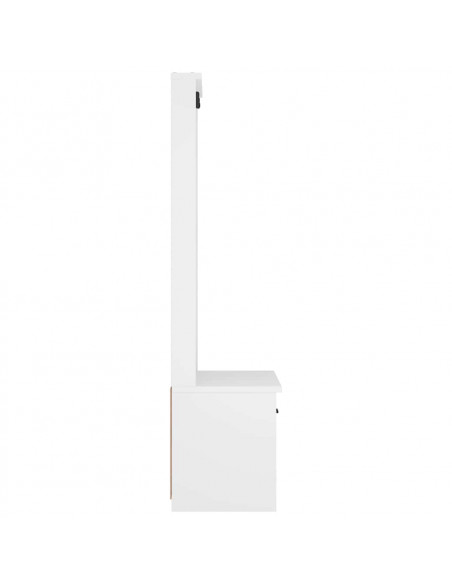 Albero da Ingresso SANDENS Bianco 87x40x159,5 cm Legno di Pino
