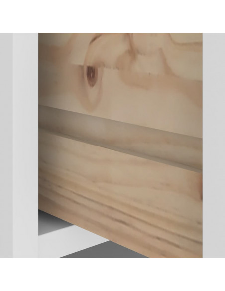 Albero da Ingresso SANDENS Bianco 87x40x159,5 cm Legno di Pino