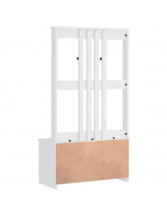 Albero da Ingresso SANDNES Bianco 87x40x159,5 cm Legno di Pino