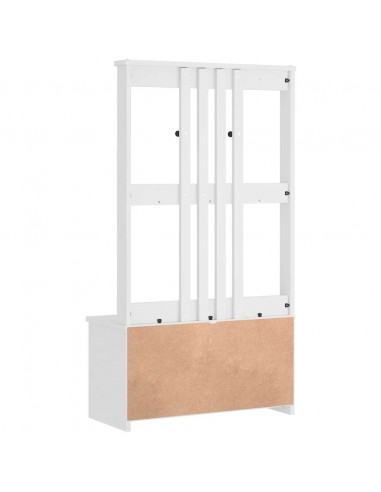 Albero da Ingresso SANDNES Bianco 87x40x159,5 cm Legno di Pino
