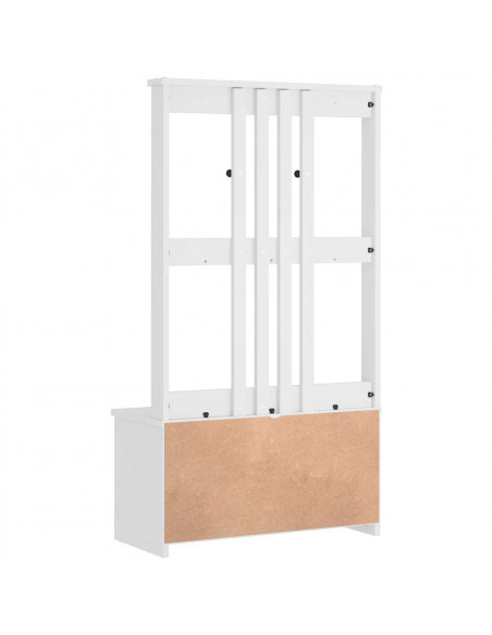 Albero da Ingresso SANDNES Bianco 87x40x159,5 cm Legno di Pino