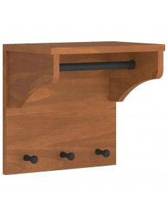 Appendiabiti da Parete SANDNES 43x30x42 cm in Legno di Pino