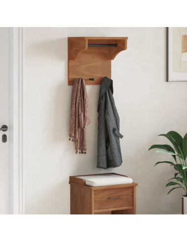 Appendiabiti da Parete SANDNES 43x30x42 cm in Legno di Pino