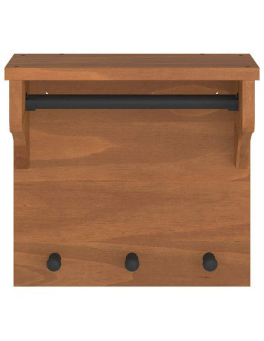 Appendiabiti da Parete SANDNES 43x30x42 cm in Legno di Pino