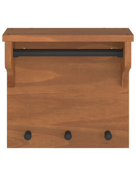 Appendiabiti da Parete SANDNES 43x30x42 cm in Legno di Pino