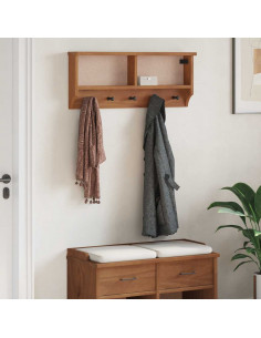 Appendiabiti da Parete SANDNES 87x12x35 cm in Legno di Pino 2