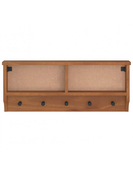 Appendiabiti da Parete SANDNES 87x12x35 cm in Legno di Pino