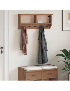 Appendiabiti da Parete SANDNES 87x12x35 cm in Legno di Pino 2