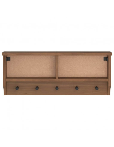Appendiabiti da Parete SANDNES 87x12x35 cm in Legno di Pino