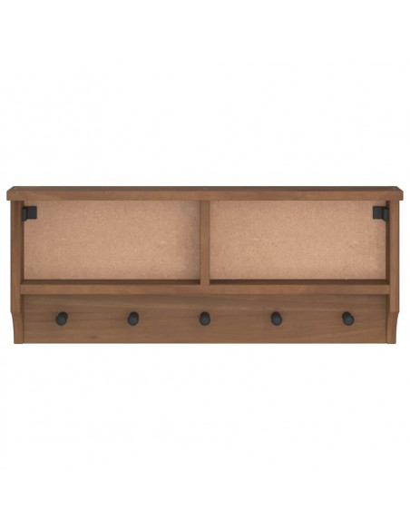 Appendiabiti da Parete SANDNES 87x12x35 cm in Legno di Pino