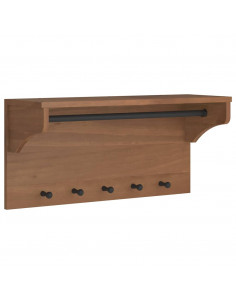 Appendiabiti da Parete SANDNES 87x30x42 cm in Legno di Pino