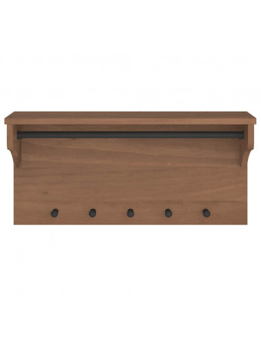 Appendiabiti da Parete SANDNES 87x30x42 cm in Legno di Pino