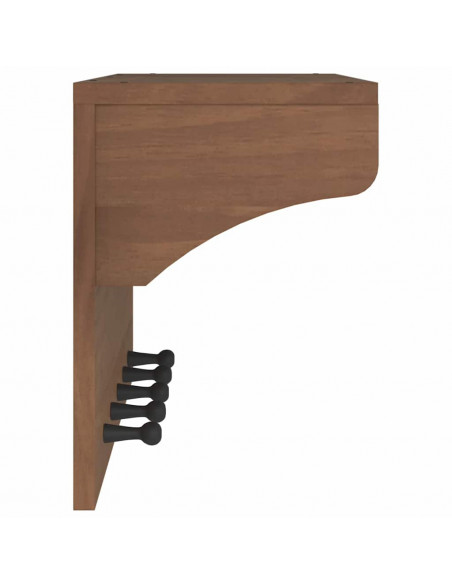 Appendiabiti da Parete SANDNES 87x30x42 cm in Legno di Pino