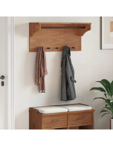 Appendiabiti da Parete SANDNES 87x30x42 cm in Legno di Pino