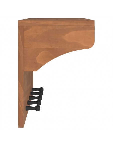Appendiabiti da Parete SANDNES 87x30x42 cm in Legno di Pino