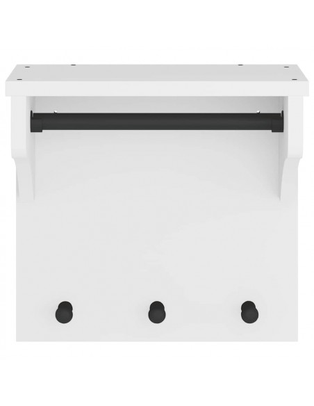 Appendiabiti da Parete SANDNES Bianco 43x30x42 cm Legno di Pino