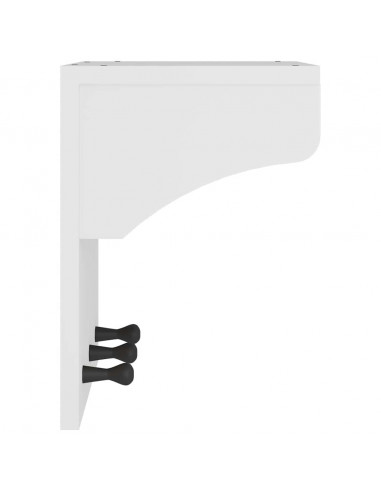 Appendiabiti da Parete SANDNES Bianco 43x30x42 cm Legno di Pino