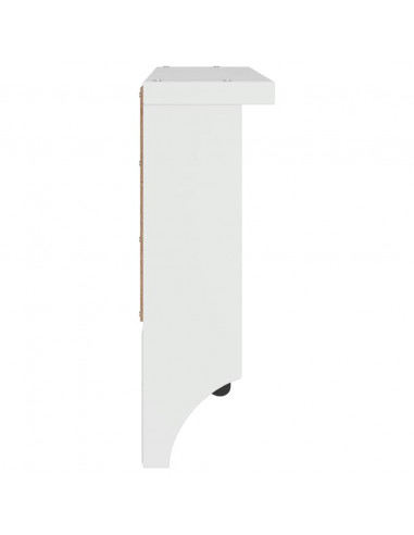 Appendiabiti da Parete SANDNES Bianco 45x12x35 cm Legno di Pino