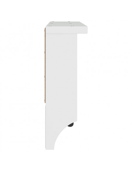 Appendiabiti da Parete SANDNES Bianco 87x12x35 cm Legno di Pino