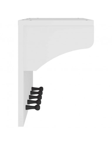 Appendiabiti da Parete SANDNES Bianco 87x30x42 cm Legno di Pino