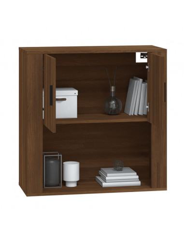 Armadietto a Muro Rovere Marrone 80x33x80 cm Legno Multistrato