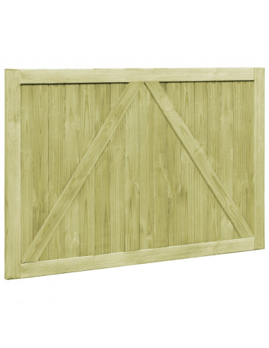Cancelli da Giardino 2 pz in Legno di Pino Impregnato 300x100cm
