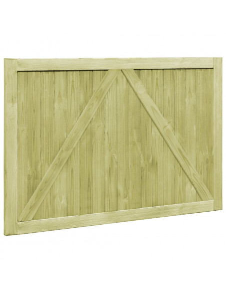 Cancelli da Giardino 2 pz in Legno di Pino Impregnato 300x100cm