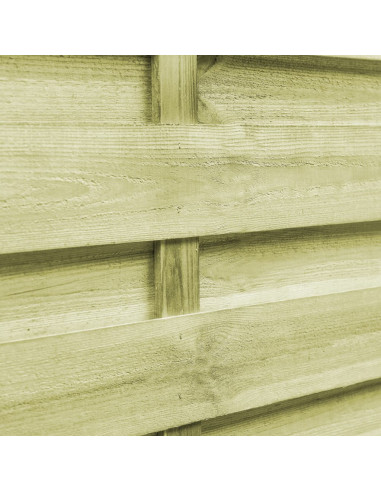 Cancelli da Giardino 2pz Legno Impregnato Pino 150x75 cm Verde