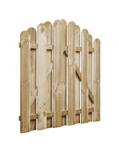 Cancello da Giardino in Legno di Pino Impregnato 100x100 cm