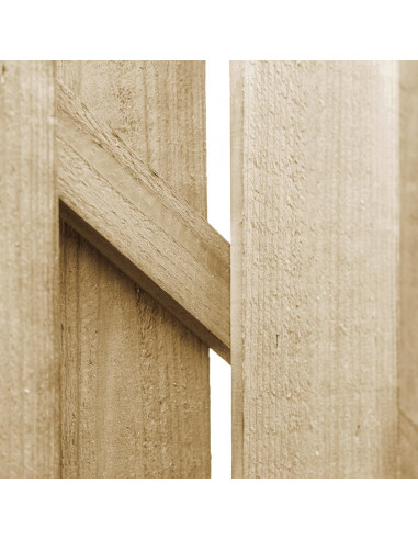 Cancello da Giardino in Legno di Pino Impregnato 100x100 cm